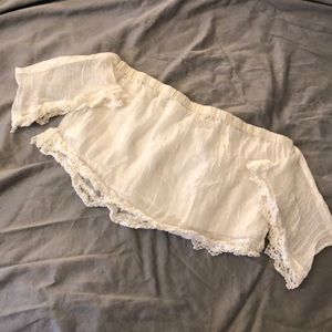 cute white super cropped top